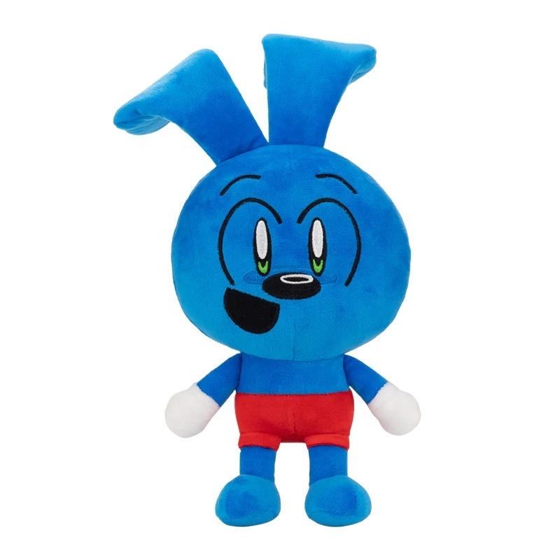 2023 New Design Blue Rabbit Monkey Plush Cartoon Cute Stuffed Animal Doll Riggy Plush Toy