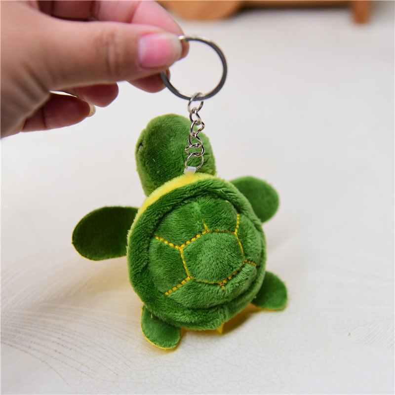 Wholesale Soft Fur Cute Stuffed Animal Charm Keyring Mini Turtle Plush Keychain Stuffed Toy