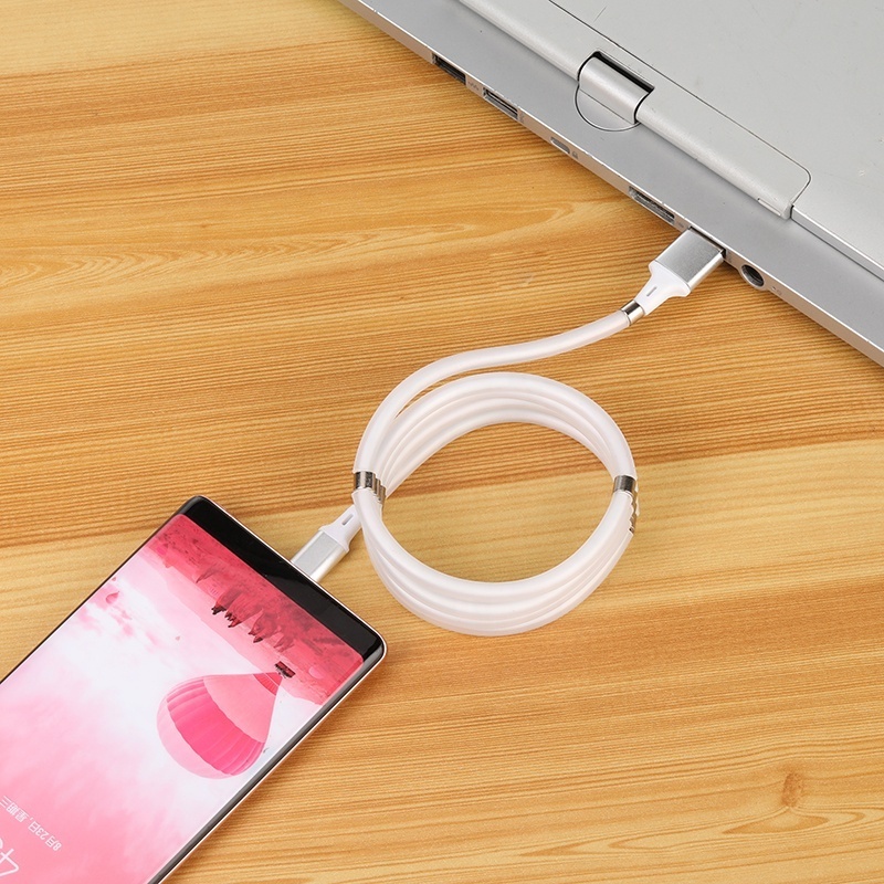 Factory Custom High Quality Newest Fast 3A Magic USB Cable/Automatically Retractable Storage Data line for android