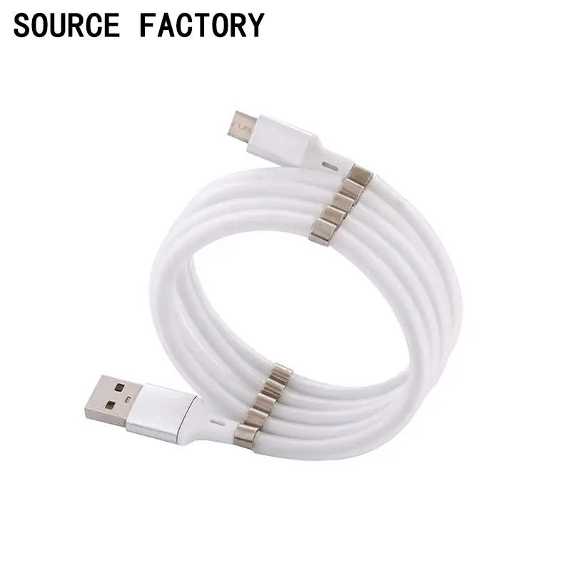 Factory Custom High Quality Newest Fast 3A Magic USB Cable/Automatically Retractable Storage Data line for android