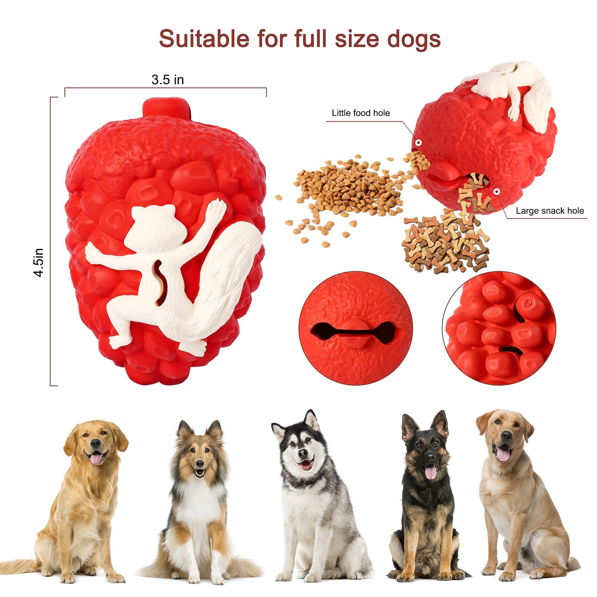 Durable Natural Non-toxic Rubber Pine Cones Puppy Chew Toys Interactive Teeth Clean Dog Toys