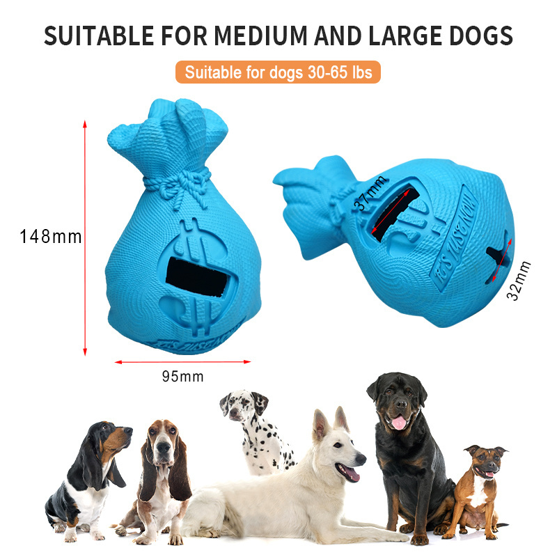 Wholesale Pet Chew Rubber Dog Toy Puppy Squeaky Customizable Purse Natural Rubber Durable Dog Chew Toy