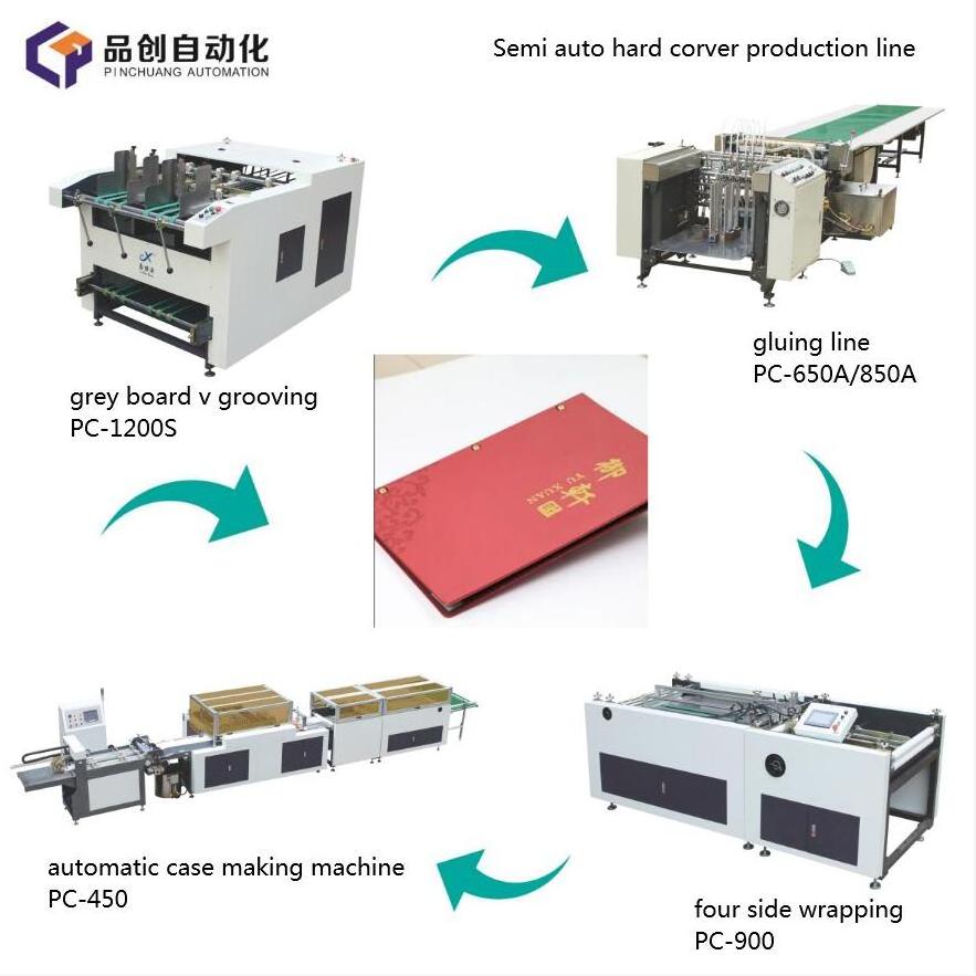 Hot melt glue dispensing machine frequency gluing with desktop rigid box / paper box gluing labor forming machine