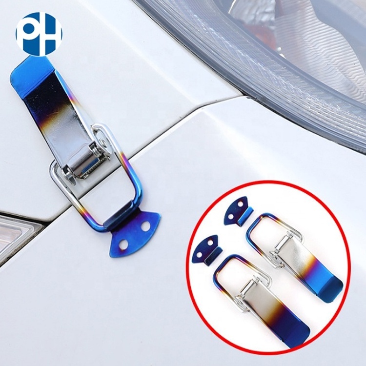 PH Car Accessories Universal Bumper Security Hook Lock Clip Kit, Auto Racing Rear Tail Box Hood Cover Lock