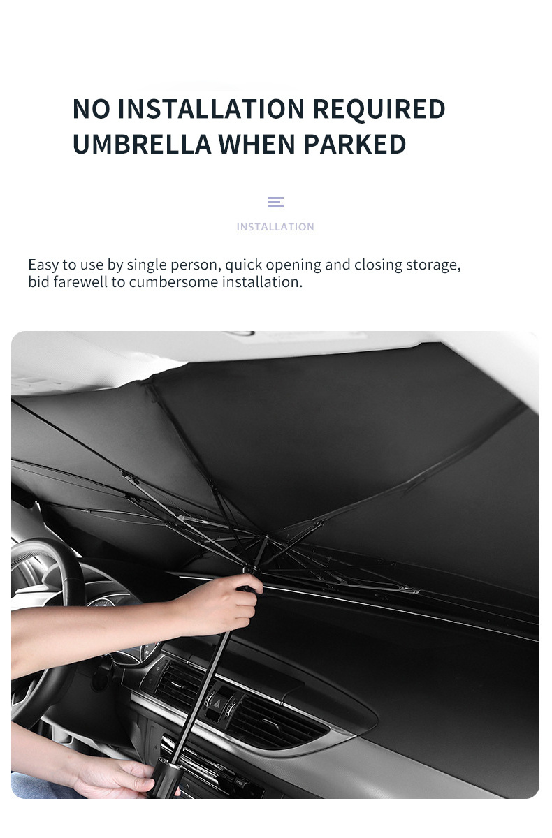 Car Windshield Sun Shade Foldable Umbrella Front Window Cover Visor Umbrella