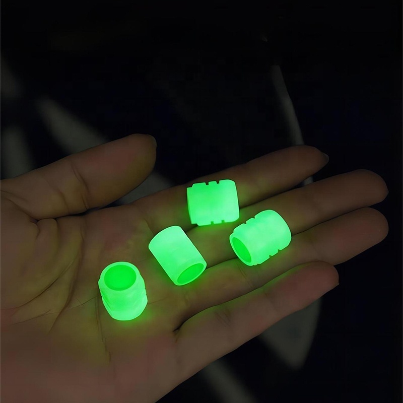 4x Car Tire Valve Cover  luminous Dust cover Accessories for Car Glow in the dark