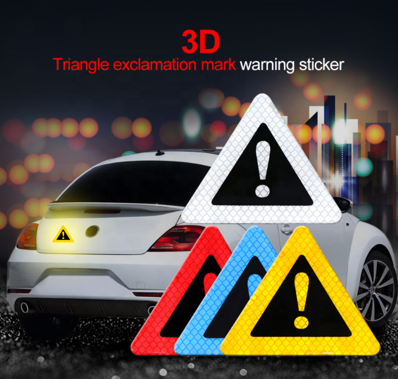 Car Auto Caution Sticker Exclamation Mark Warning Triangle Stickers