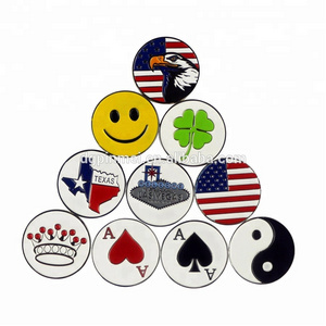 Wholesale golf promotional gifts accessories blank metal bulk personalized magnet golf ball marker