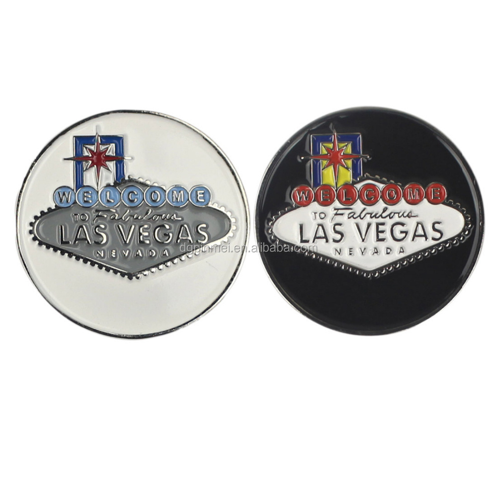 Las Vegas and eagle American flag golf ball marker in bulk custom golf ball markers