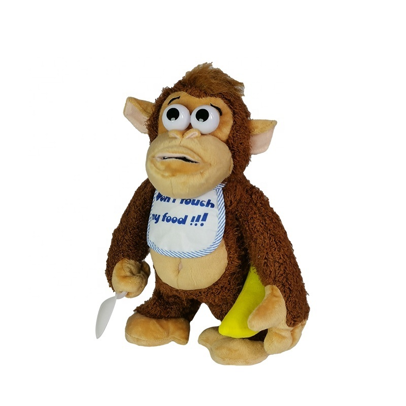 Wholesale Custom Stuffed Monkey Dolls Educational Toy Cute Animal Sing Shake Dancing Plush Toy