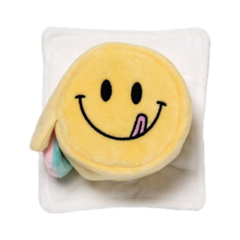 Korean Custom Pet Birthday Toy Series Smiley Face Hidden Food Chew Squeaky Stuffed Cake for Dogs