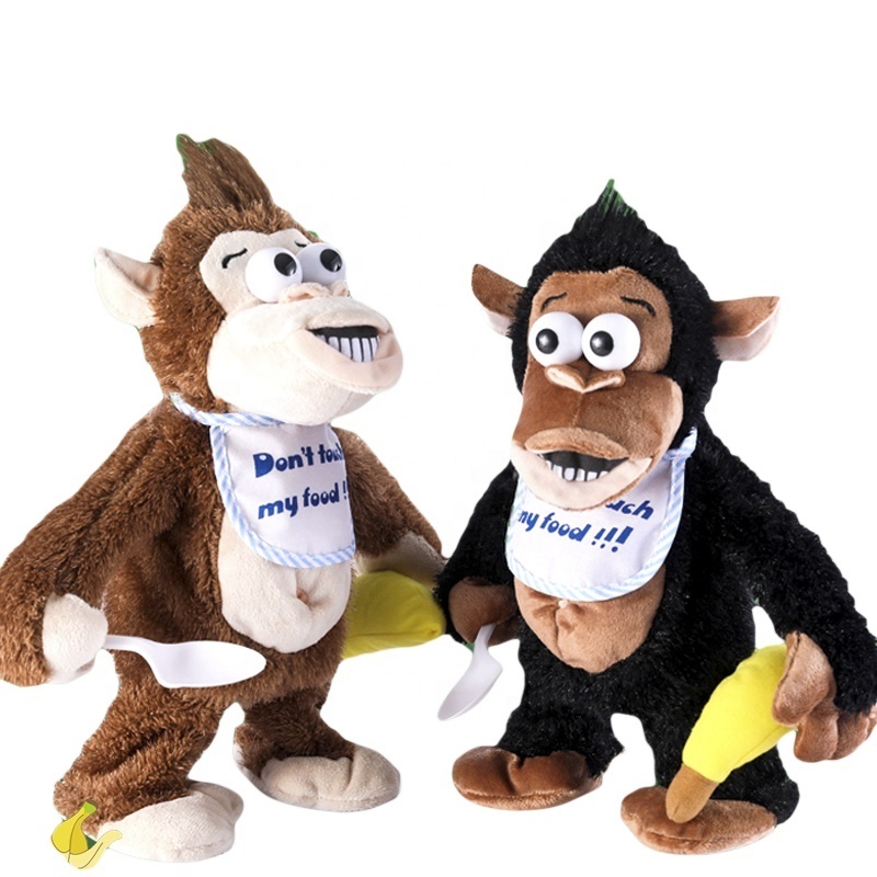 Wholesale Custom Stuffed Monkey Dolls Educational Toy Cute Animal Sing Shake Dancing Plush Toy