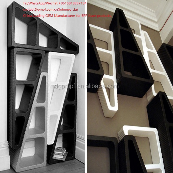 EPP foam material home furniture bookracks Expanded Polypropylene bookshelf bookcase