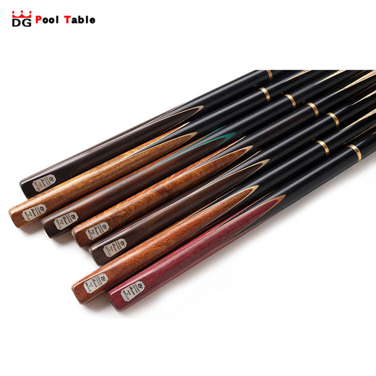 Handmade Custom 3 / 4 Jointed Pool Cue High Quality 9-10mm Head Ebony Solid Wood Cue