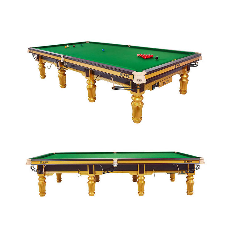 Factory Hot Sale High Quality 7FT 8FT 9FT Luxury Snooker Pool Billiard Table with Wool Cushion L-Size pool Table Net Pocket