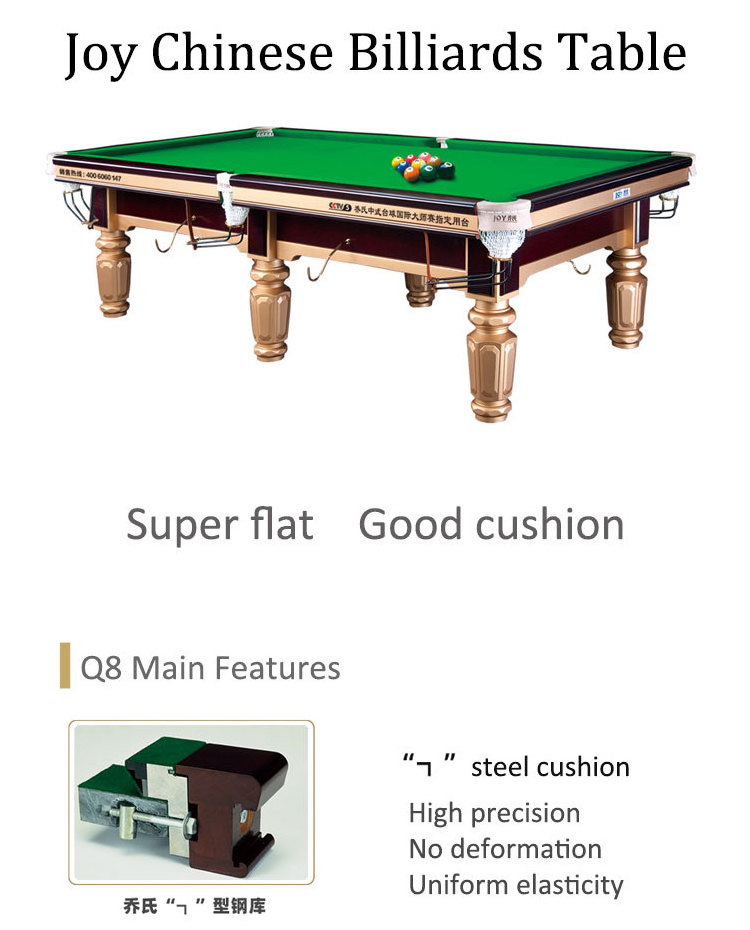 Factory price italian slate billiard Chinese style 8 ball l shaped pool table