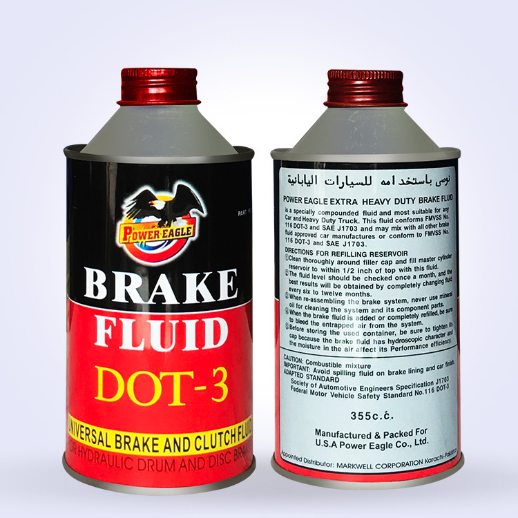 Powereagle Brand Car Brake Lubricants oil 500ml/1l Fully Synthetic Dot3 Brake Fluid Dot3