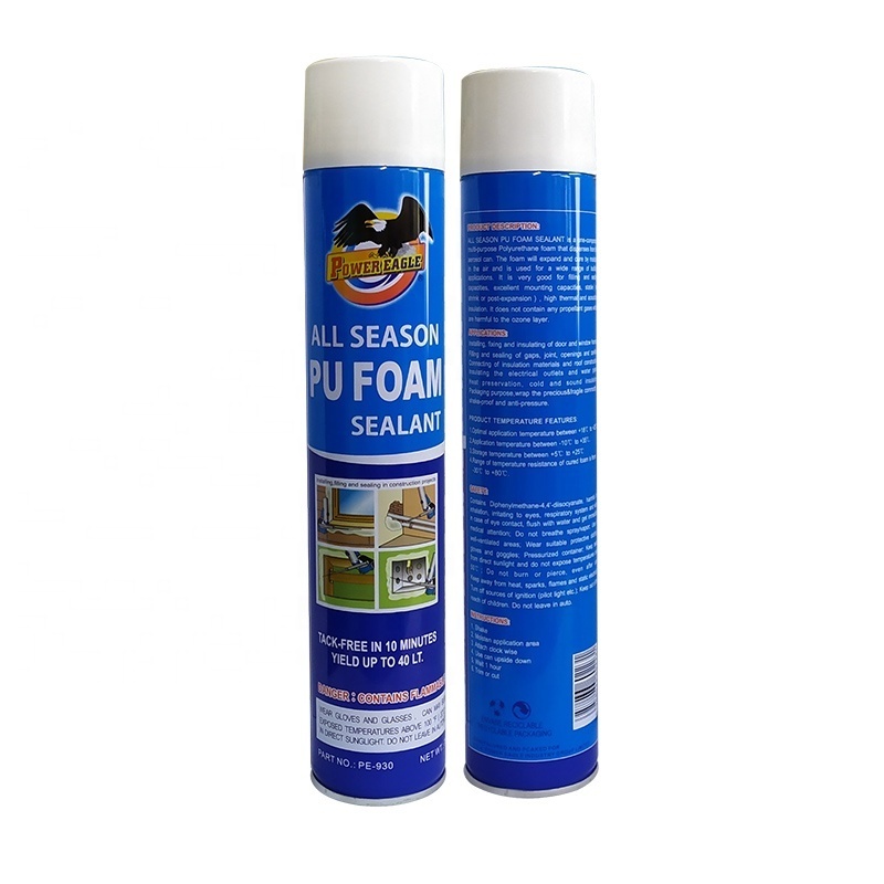 Factory Direct Professional Low Expansion Pu foam spray Concrete Joint Sealing Glue With High Elasticity