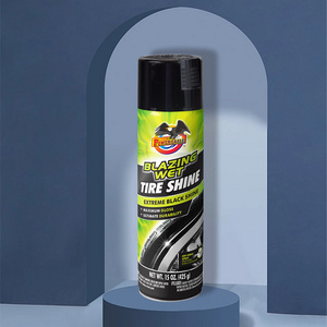 Tire And Wheel Foam Cleaner Blazing Wet Tire Shine Extreme Black Shine Maximum Gloss Ultimate Durability 425g