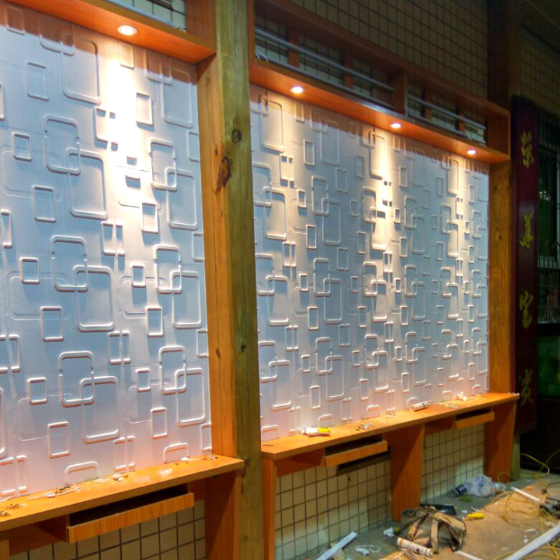 new generation PVC 3D wall panel 3d geometric wall pvc panels interior textures 3d tile stickers