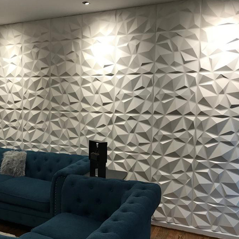 popular modern diamond PVC wall panel 3d plastic wall panel wallpaper for spa decoration