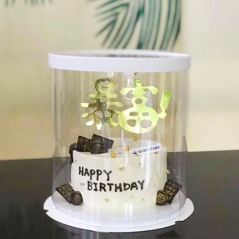 Manufacturer PET Transparent Packaging Box Round Gift Flower Storage Box PVC Plastic Cake Box