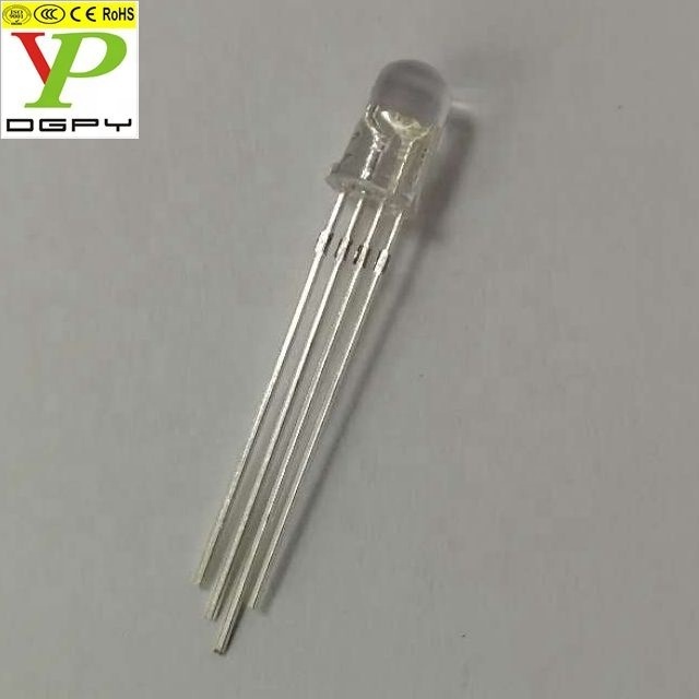 China Factory Good quality 5mm round 4 legs led rgb diodes common anode common cathode with water clear lens milky diffused lens