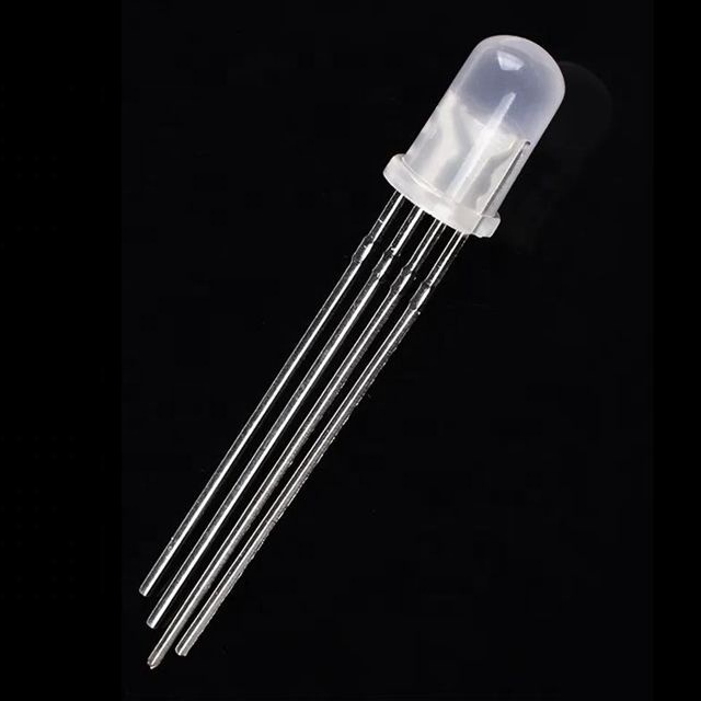 China Factory Good quality 5mm round 4 legs led rgb diodes common anode common cathode with water clear lens milky diffused lens