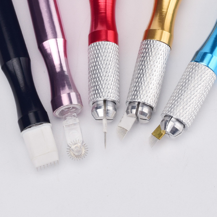 Hot Deals Manual Crystal Disposable Microblading Pen With Micro Blade Needles Microblading Pen Eyebrow Tattoo