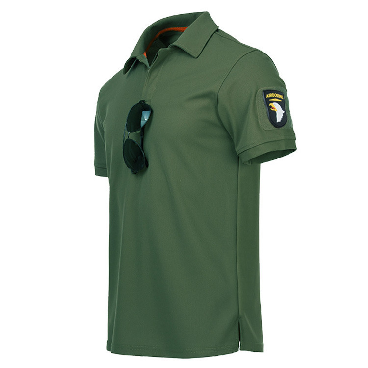 Custom Short Sleeve Quick Dry Polo Shirt Male Tee Shirts Men Clothes Tactical Plain Turn-down Polo Shirts