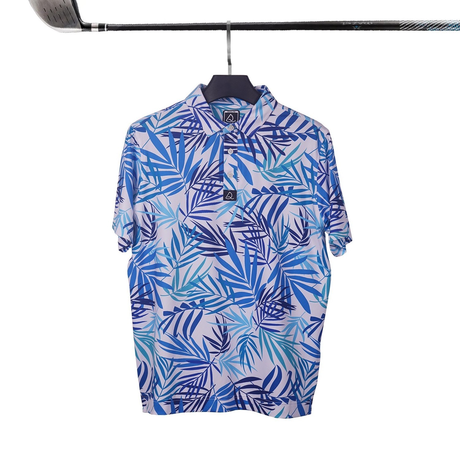 OEM design custom 88% polyester 12% spandex new design sublimation patterns men quick dry golf polo shirt with logo