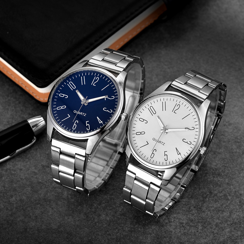 Wholesale Fashion Simple Design Stainless Steel Business Quartz Watches Men Luxury Reloj Hombre Alloy Wrist Watches For Man