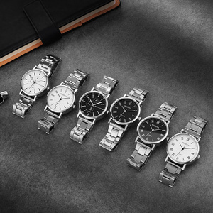 Wholesale Fashion Simple Design Stainless Steel Business Quartz Watches Men Luxury Reloj Hombre Alloy Wrist Watches For Man