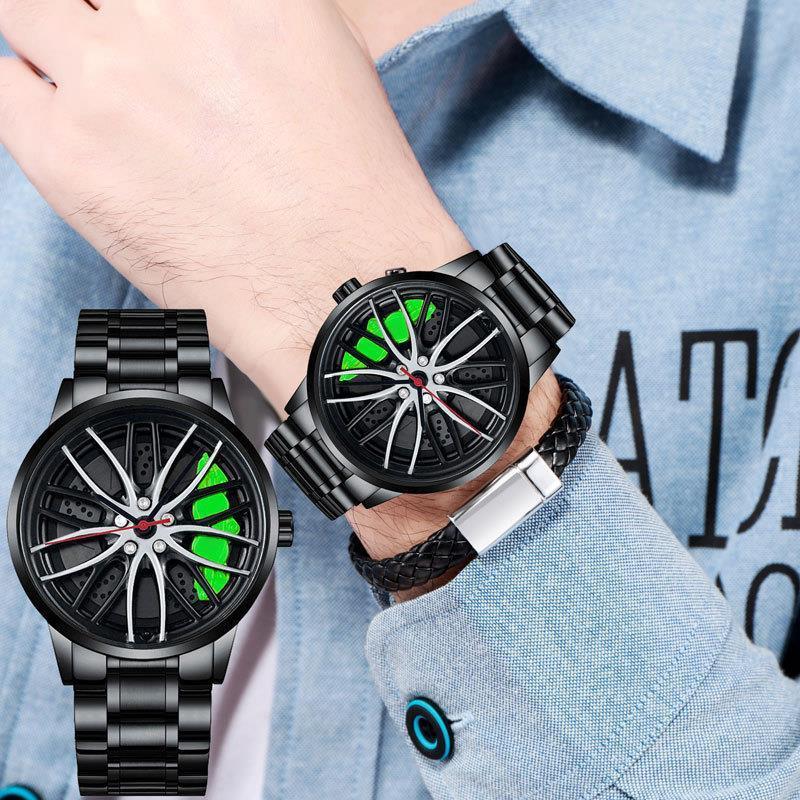 Wholesale Fashion Sport Car Black Wsummerub Wristwatch Design Watch Men Watches Car Qparty Glass Mens Watch Stainless Steel