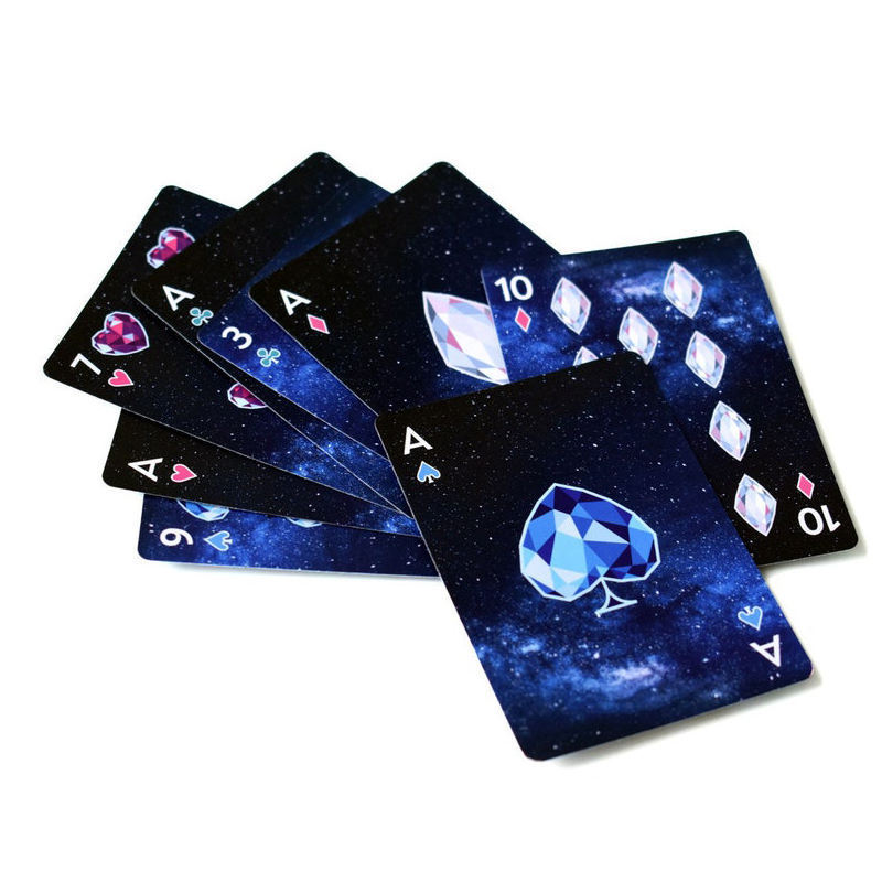 Glowing Card Custom Playing Cards Poker Game Deck Gold Foil Poker Set Magic Waterproof playing Cards Manufacturer