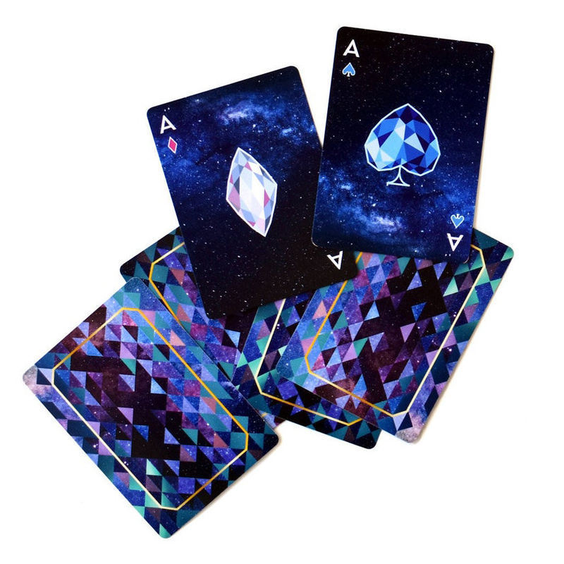 Glowing Card Custom Playing Cards Poker Game Deck Gold Foil Poker Set Magic Waterproof playing Cards Manufacturer