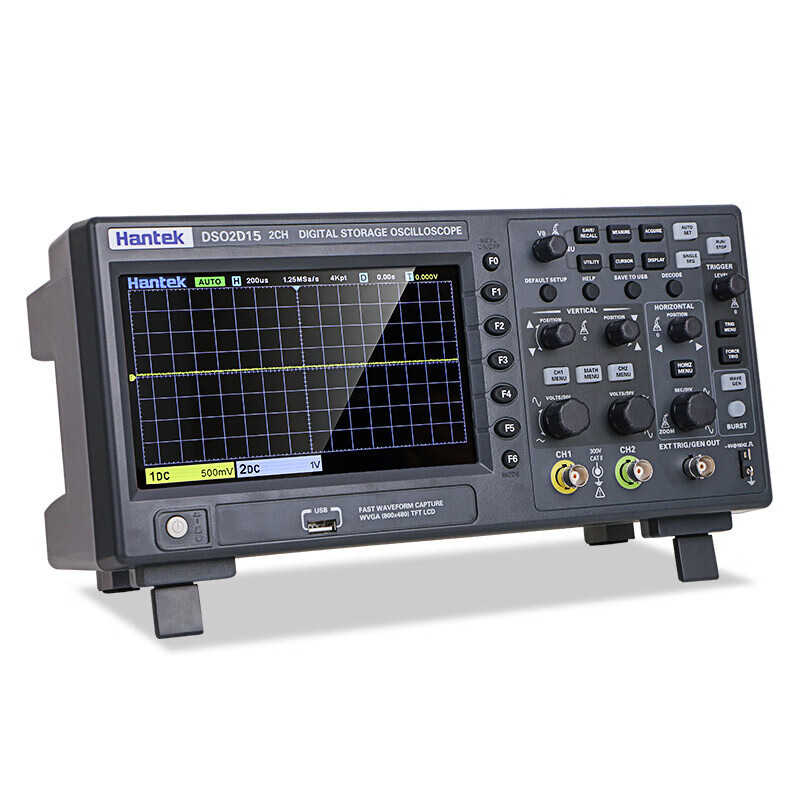 Hantek Bandwidth 150MHz Dual Channel Oscilloscope with Built-in 1CH Source, 1GSa/s Sampling Rate, DSO2D15 Oscilloscope