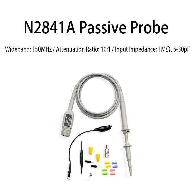 Keysight  10 to 1  Broadband 150MHz  provide low and high frequency compensation  N2841A Passive Probe