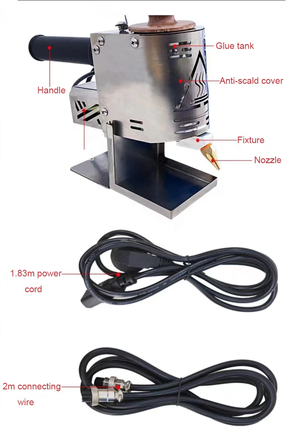 Hand Push Hot Melt Glue Machine Gift Box Leather Photo Frame Electric Brush Glue Particle Pressure Sensitive Glue Gun