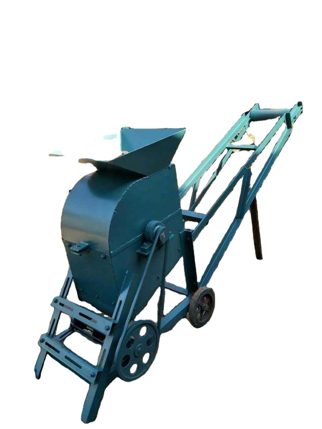 HG-278 Household Soil Crusher Material Slag Conveyor Soil Crusher Rock Crusher Conveyor Belt Construction Site Household