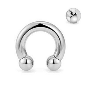 Surgical Stainless Steel Nose Ring Horseshoe Barbell Ring Big Gauge Circular Barbell