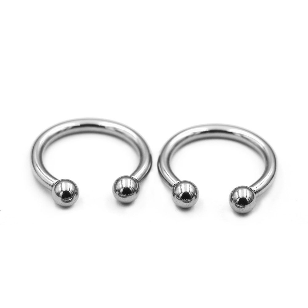 Surgical Stainless Steel Nose Ring Horseshoe Barbell Ring Big Gauge Circular Barbell