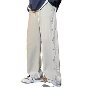 Custom Cargos Mens Trousers Jogger Sweatpants Skeleton Fleece Stacked Flared Pants For Men