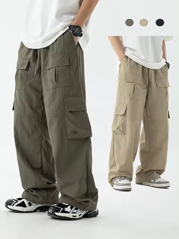 2024 OEM Men's Bib Pants Streetwear Black Work Pants Khaki Sweatpants Plus Size cargo pants for men