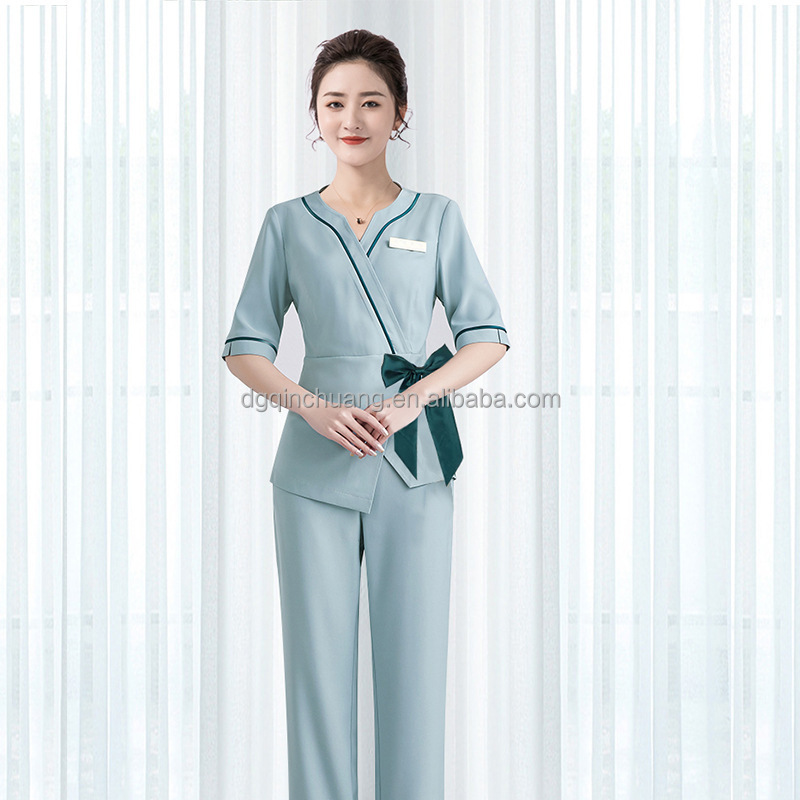 Custom logo Breathable elegant Spa Beauty Salon Uniform Spa uniform