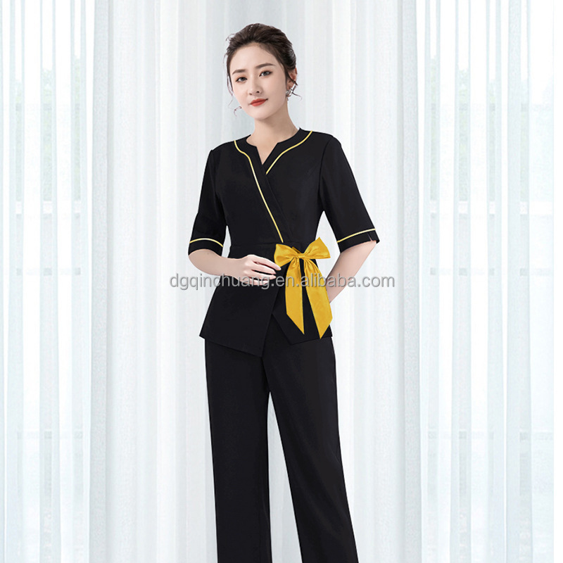 Custom logo Breathable elegant Spa Beauty Salon Uniform Spa uniform