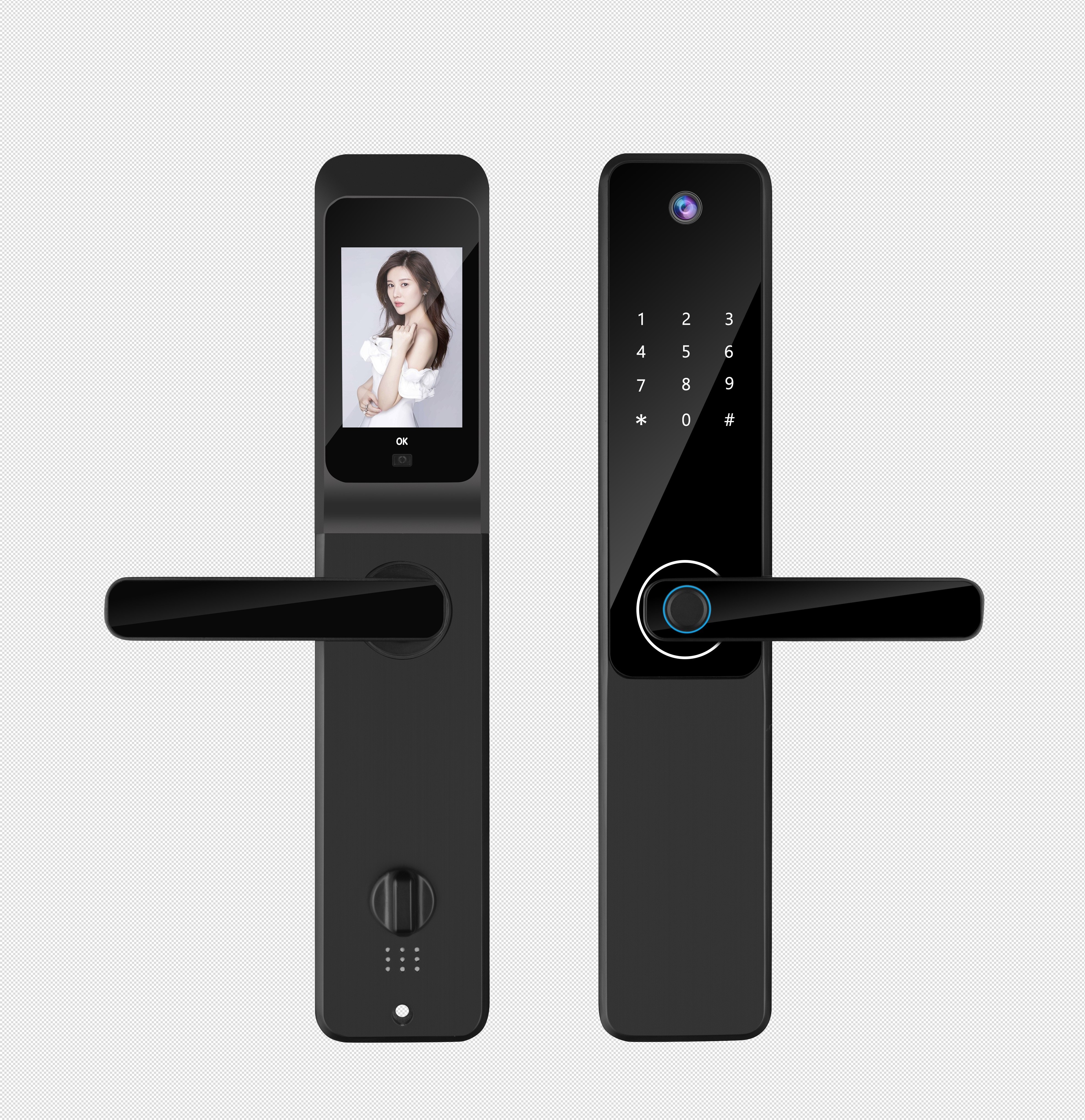 New Design Camera Tuya Smart Doorlock Fingerprint Digital Code IC Card Wifi Lock Remote Control Smart Door Lock