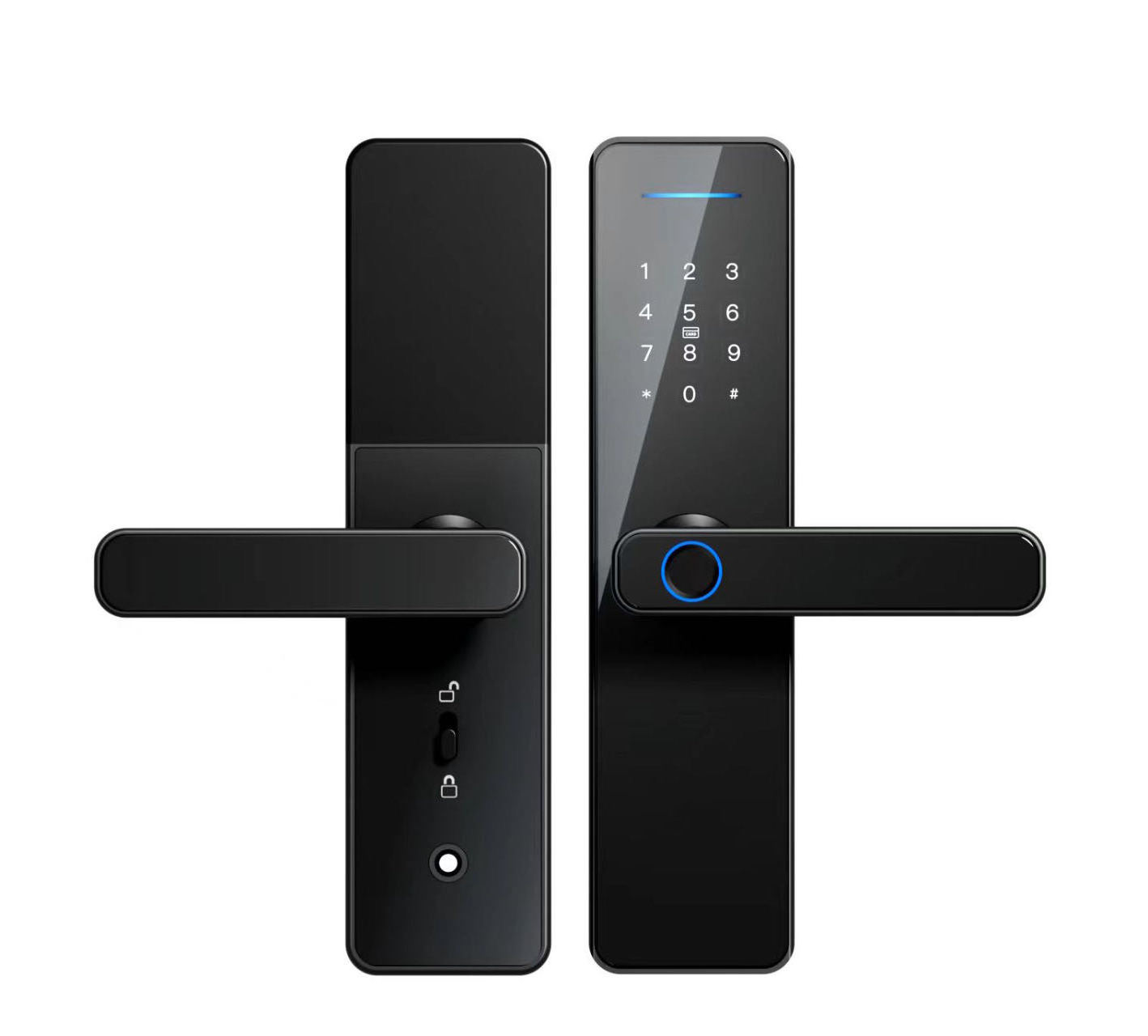 QLEUNG smart door lock S811 tuya wifi ttlock app remote control with fingerprint password card key unlocking wifi smart locks