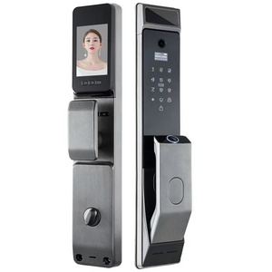 Automatic Wifi Tuya Lock Camera APP Remote Control Fingerprint Card Key Smart Lock With Camera Snapshot Photos Smart Door Lock