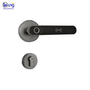 Handle Bedroom Smart Door Lock Bluetooth Biometric Finger Print App Control Smart Tuya Lock Card Key RFID  Locks